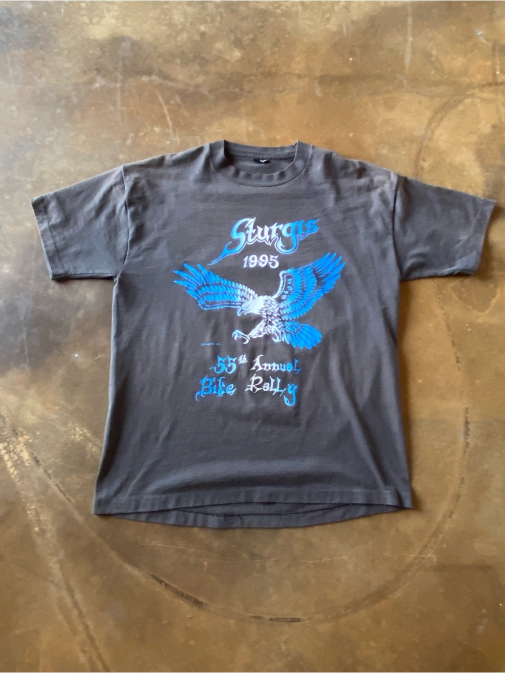 VTG 90s Sturgis 55th Bike Rally Black Hills Faded Single Stitch T-Shirt
